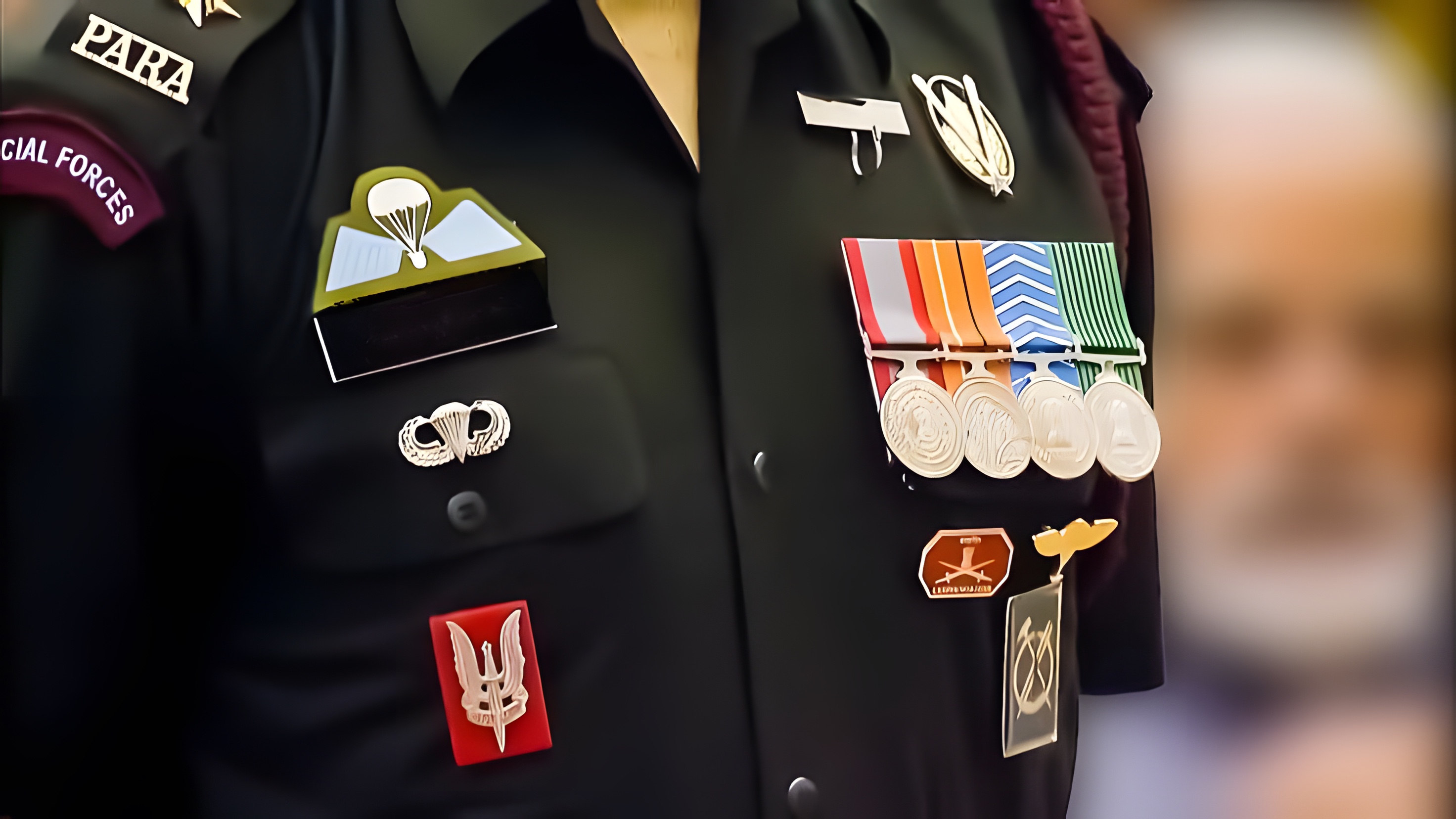 Para Special Forces uniform with wings, medals and insignia